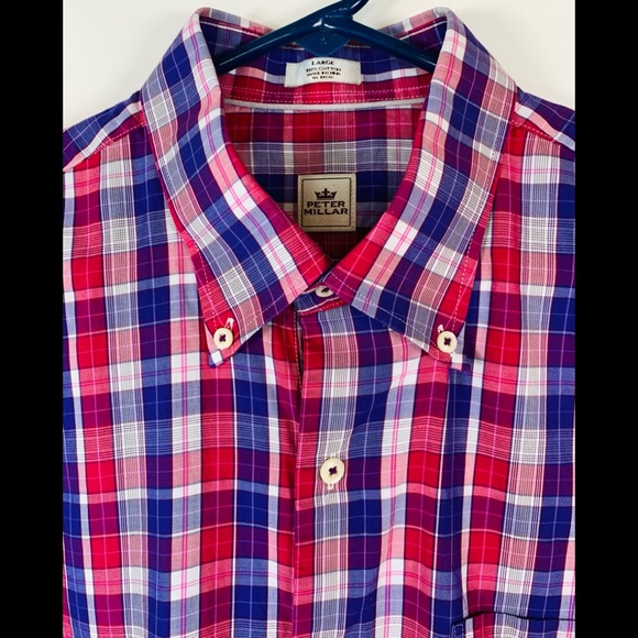 PETER MILLAR Men’s Large Button Down Shirt - Picture 3 of 12